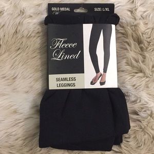 Fleece lined black leggings.